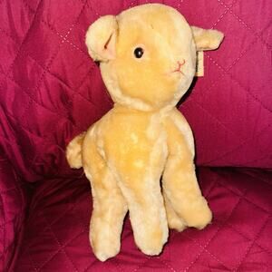 Vintage Antique Character Mohair Baby Lamb Plush Stuffed Animal
